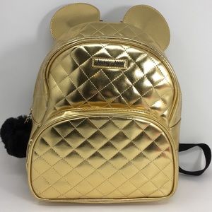 Gold Disney Mickey Mouse Mini Backpack Purse